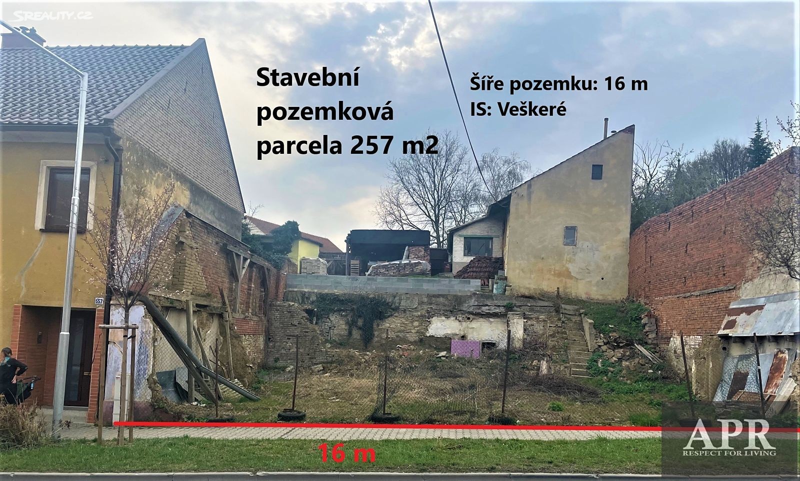 Prodej  stavebního pozemku 257 m², Horní Valy, Uherský Brod