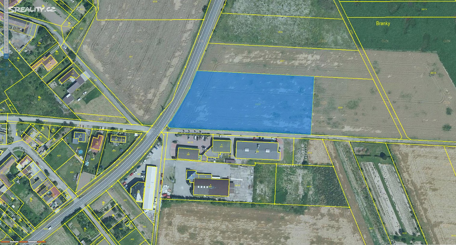 Prodej  komerčního pozemku 3 755 m², Kožušany-Tážaly - Kožušany, okres Olomouc
