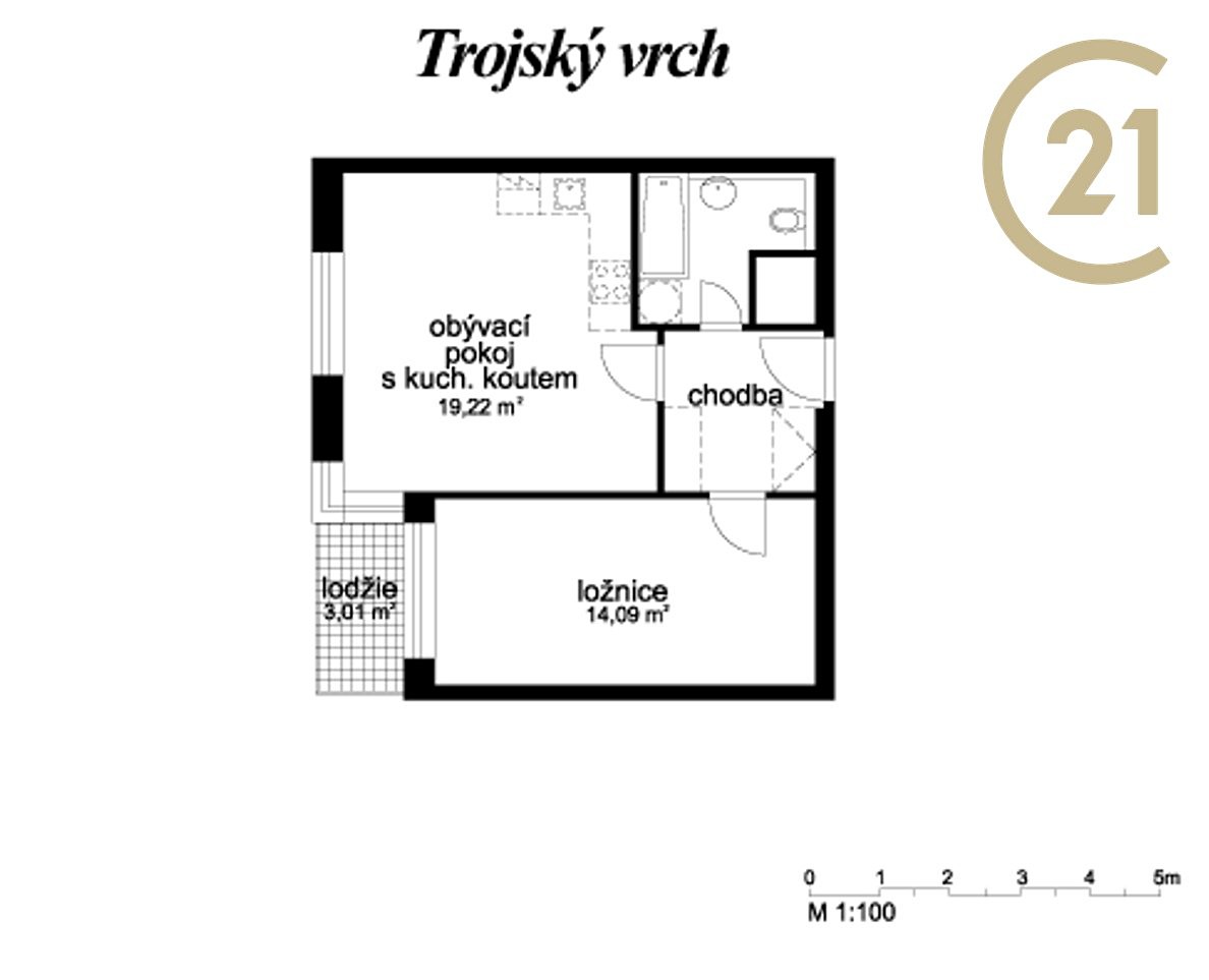 Prodej bytu 2+kk 45 m², Hnězdenská, Praha 8 - Troja