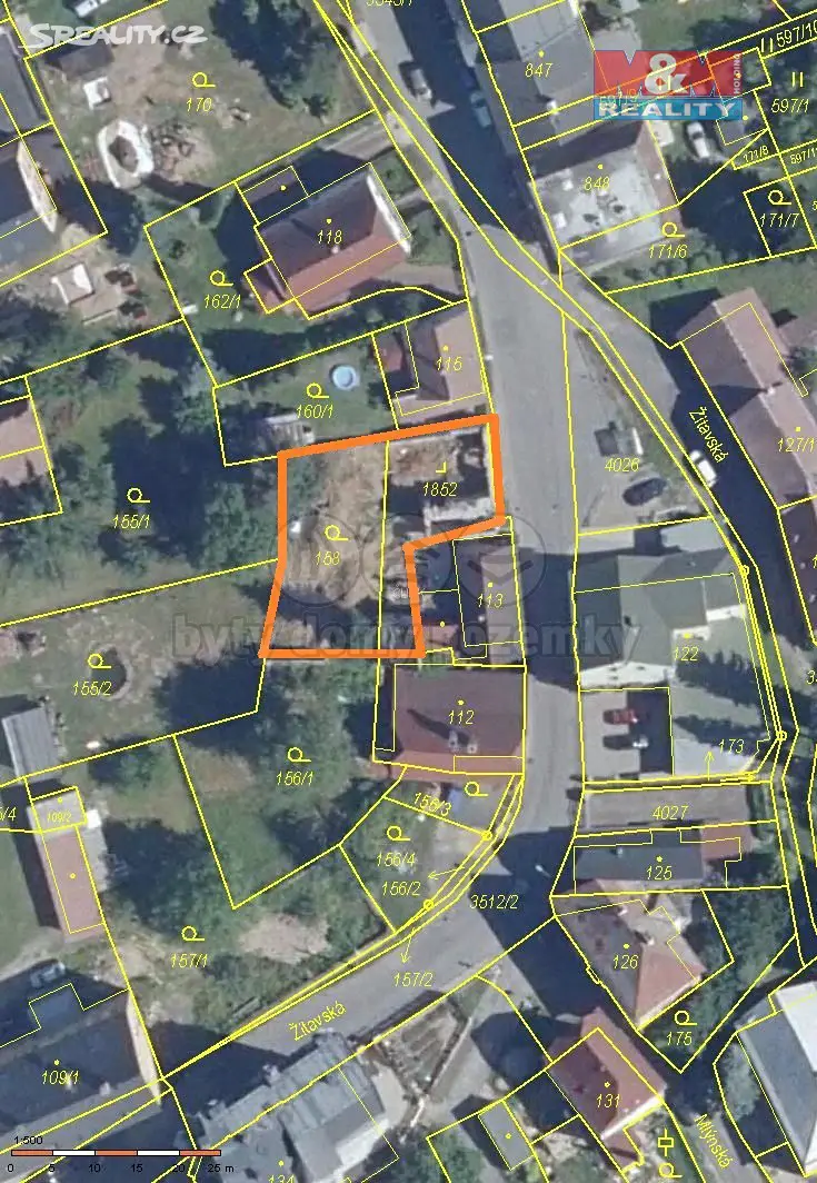 Prodej  stavebního pozemku 521 m², Žitavská, Cvikov - Cvikov II