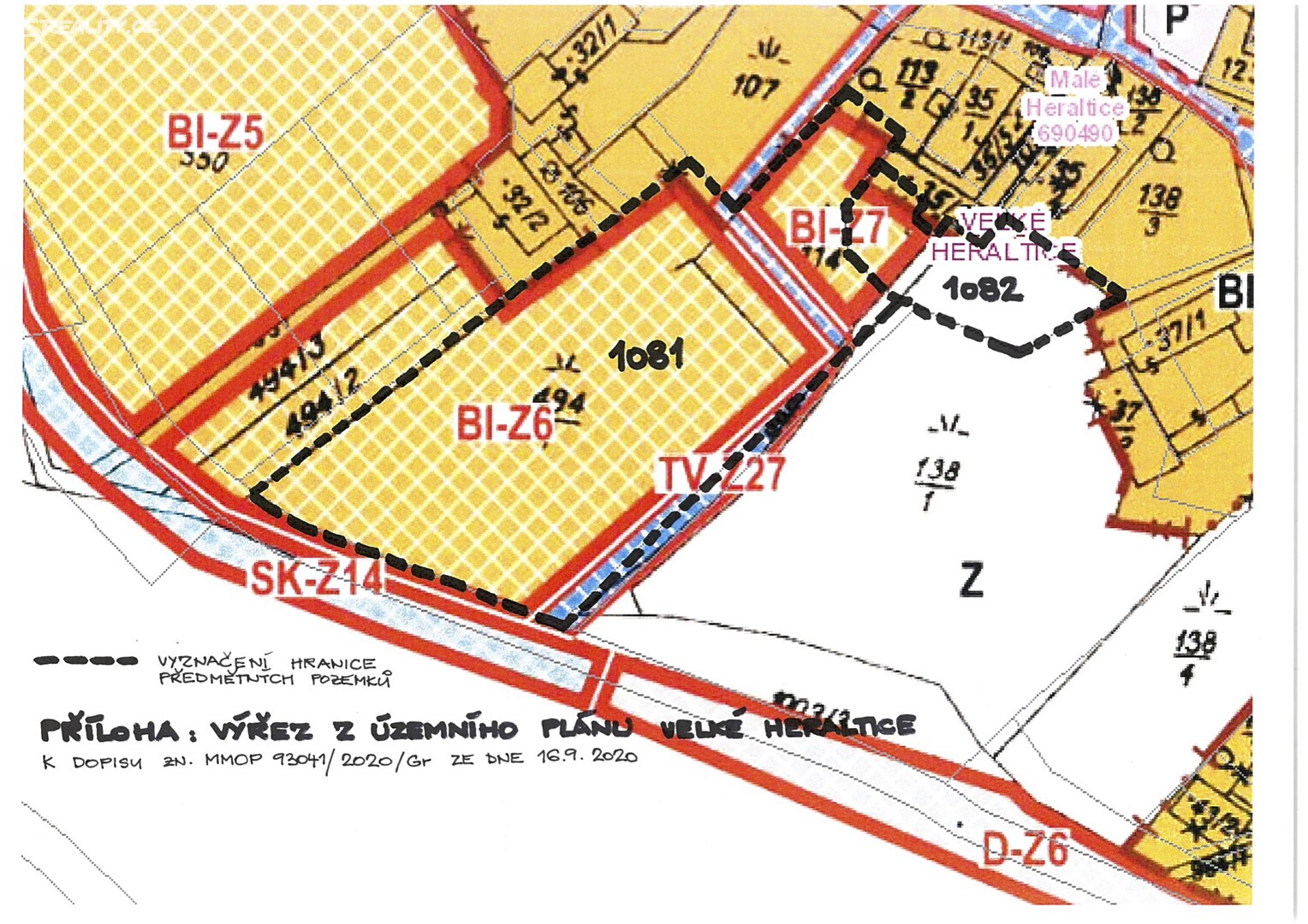 Prodej  stavebního pozemku 9 568 m², Velké Heraltice - Malé Heraltice, okres Opava