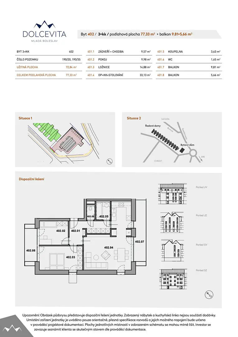Prodej bytu 3+kk 77 m², Bezděčínská, Mladá Boleslav - Čejetičky
