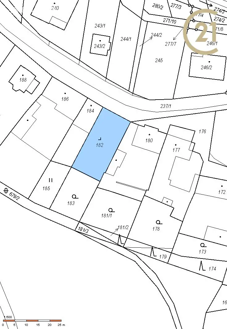 Prodej  stavebního pozemku 669 m², Velké Hostěrádky, okres Břeclav