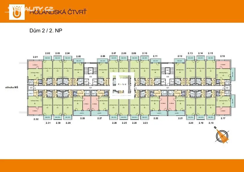 Prodej bytu 1+kk 31 m², Olomouc - Neředín, okres Olomouc