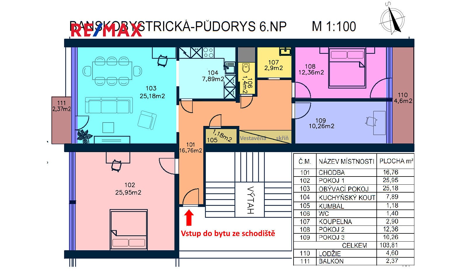 Prodej bytu 4+1 103 m² (Loft), Banskobystrická, Praha 6 - Dejvice
