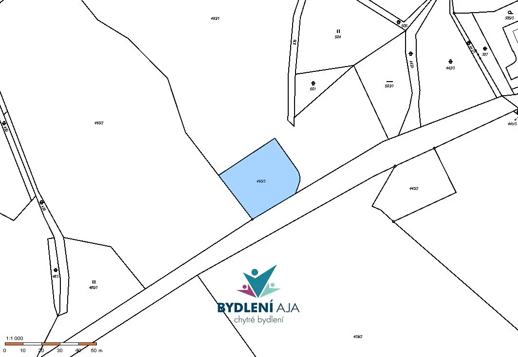Prodej  stavebního pozemku 1 100 m², Hrob - Mlýny, okres Teplice
