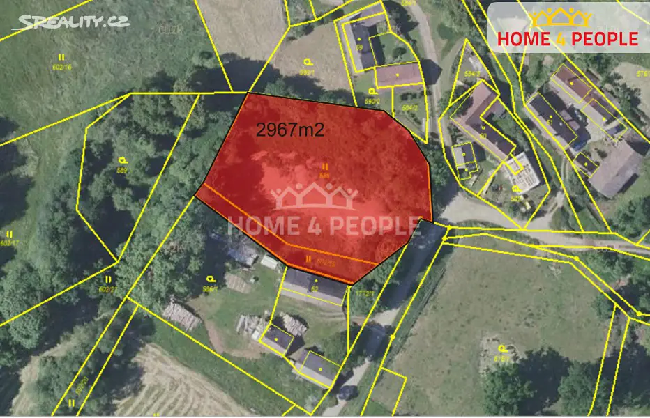 Prodej  stavebního pozemku 2 967 m², Olbramovice - Mokřany, okres Benešov
