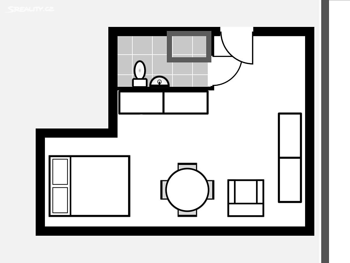 Pronájem bytu 1+kk 20 m² (Podkrovní), Na Zahradách, Ledenice
