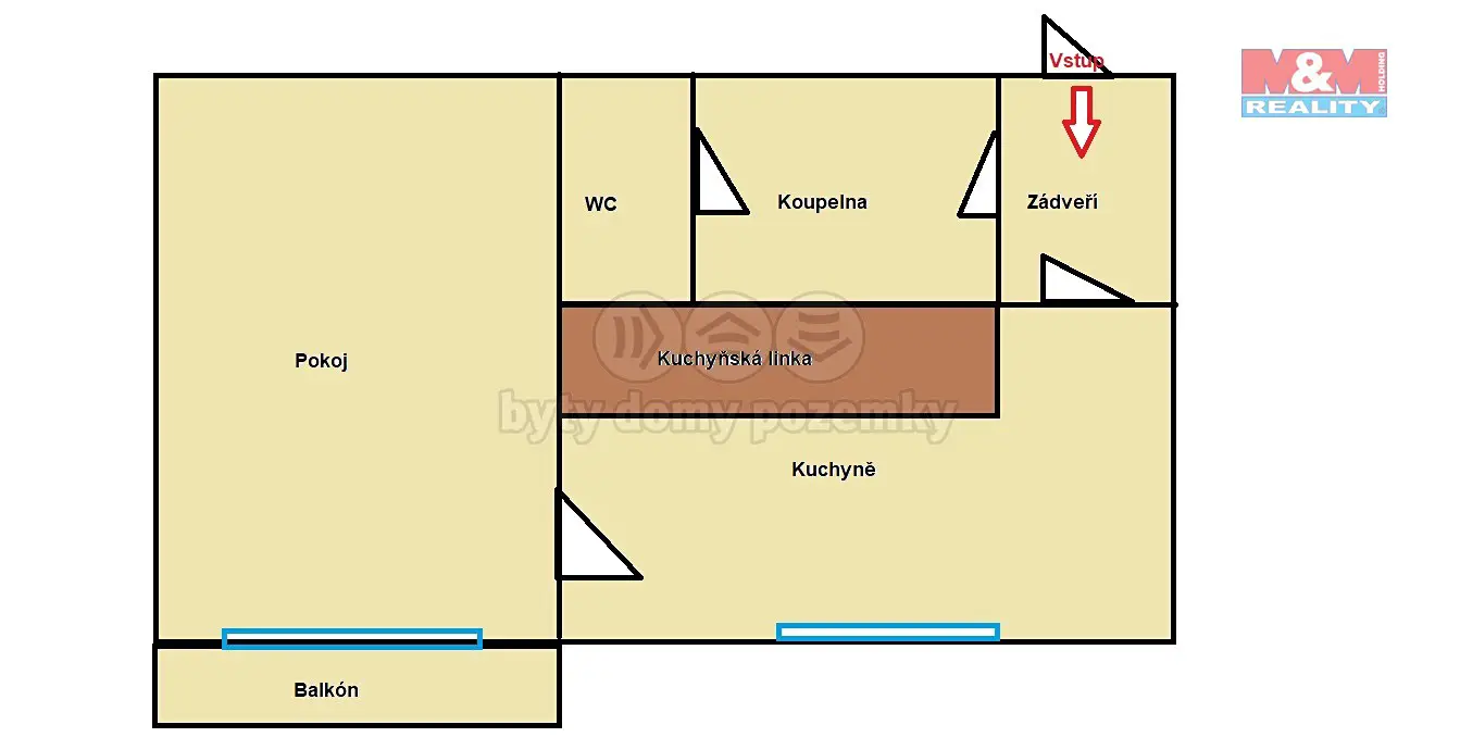 Pronájem bytu 1+1 37 m², sídliště Vajgar, Jindřichův Hradec - Jindřichův Hradec III