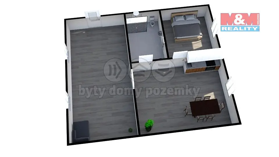 Pronájem bytu 2+1 56 m², Pickova, Ústí nad Orlicí