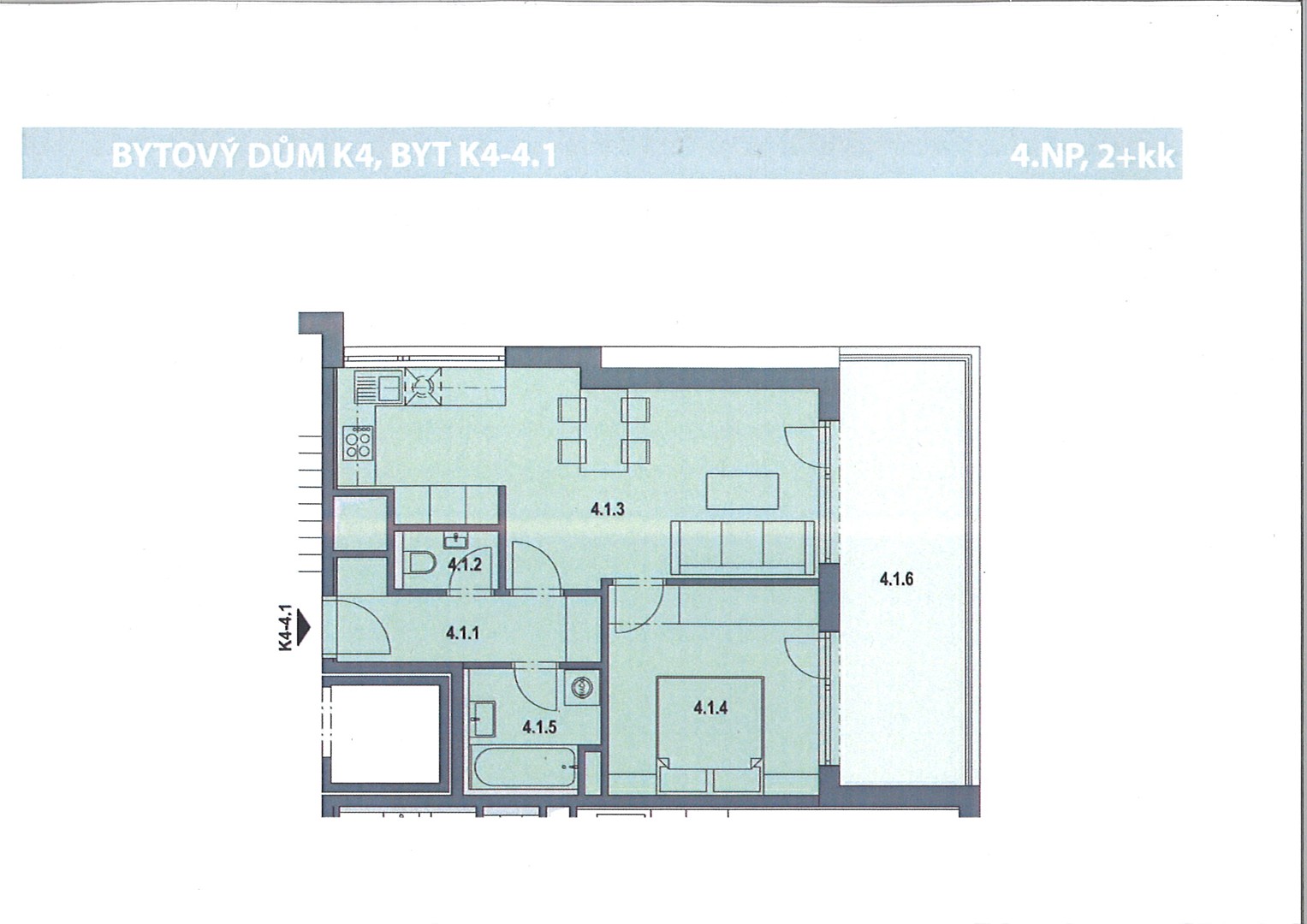 Pronájem bytu 2+kk 52 m², Lederova, Roztoky