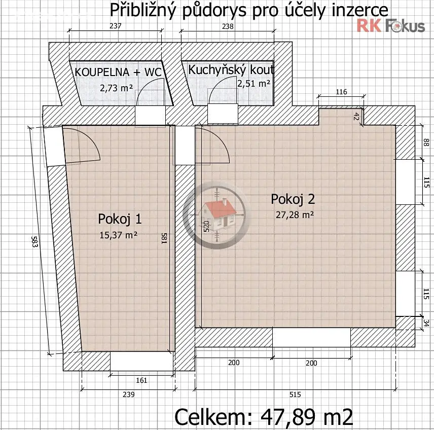 Pronájem bytu 2+kk 47 m², Litoltova, Třebíč - Horka-Domky