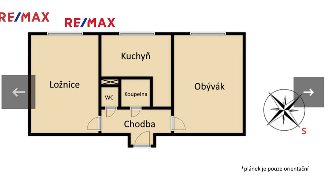 Pronájem bytu 2+1 48 m², Kozinova, Ústí nad Labem - Střekov