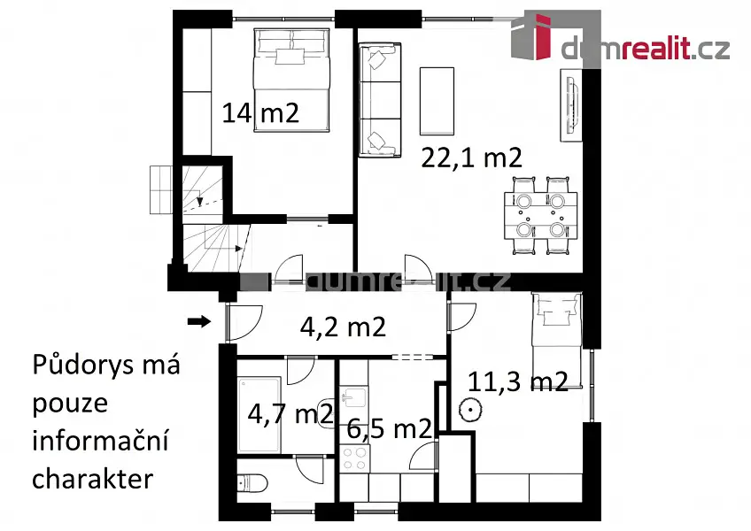 Prodej bytu 6 pokojů a více 153 m², Branka, Trhové Sviny