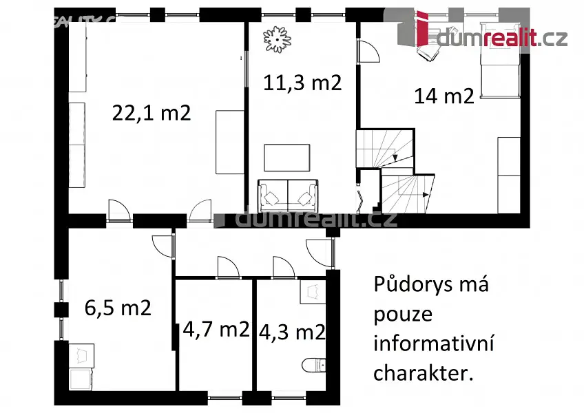 Prodej bytu 6 pokojů a více 153 m², Branka, Trhové Sviny