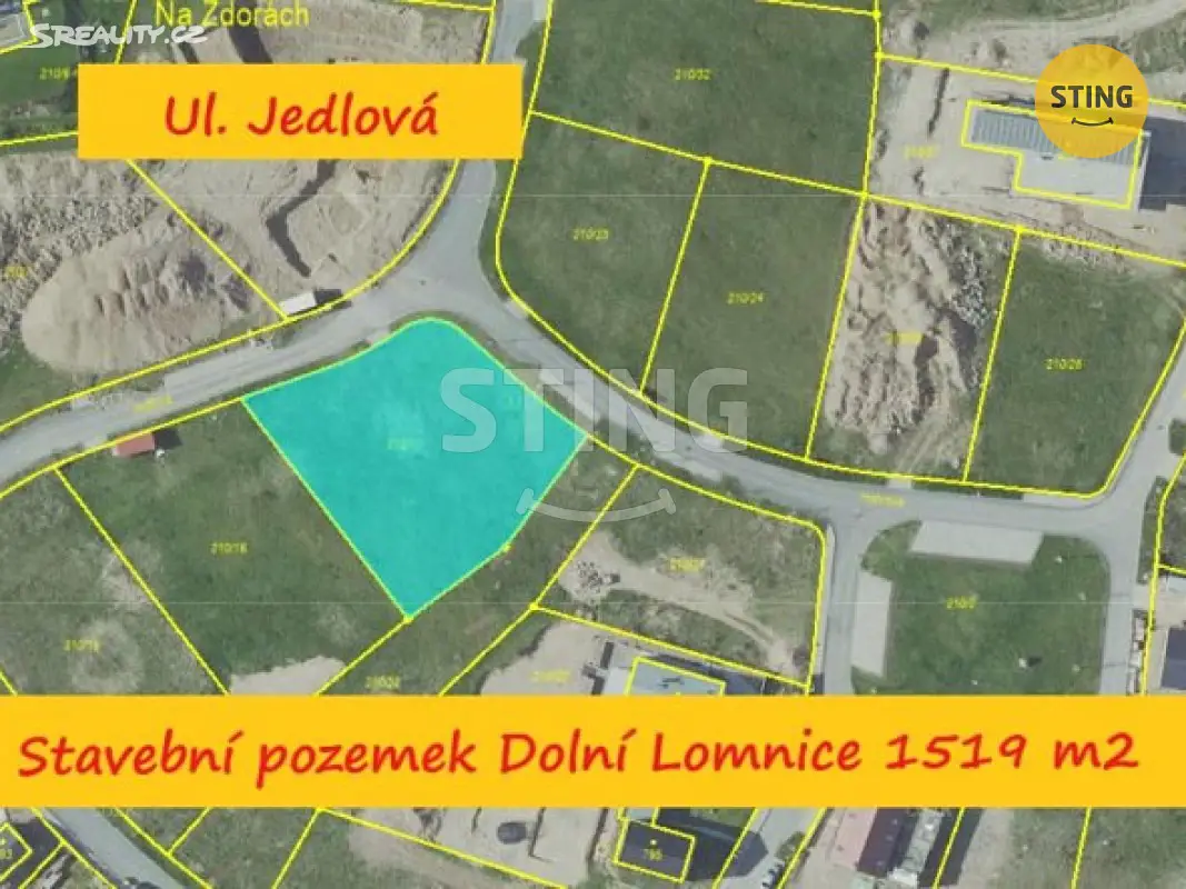 Prodej  stavebního pozemku 1 519 m², Kunice - Dolní Lomnice, okres Praha-východ