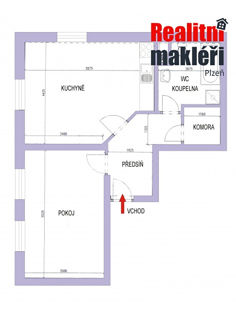 Pronájem bytu 2+kk 55 m², Kaprová, Plzeň - Bolevec