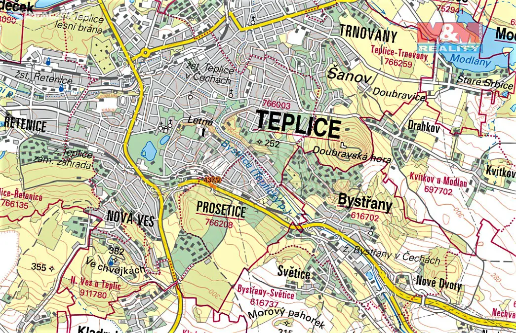 Prodej  lesa 2 839 m², Teplice, okres Teplice