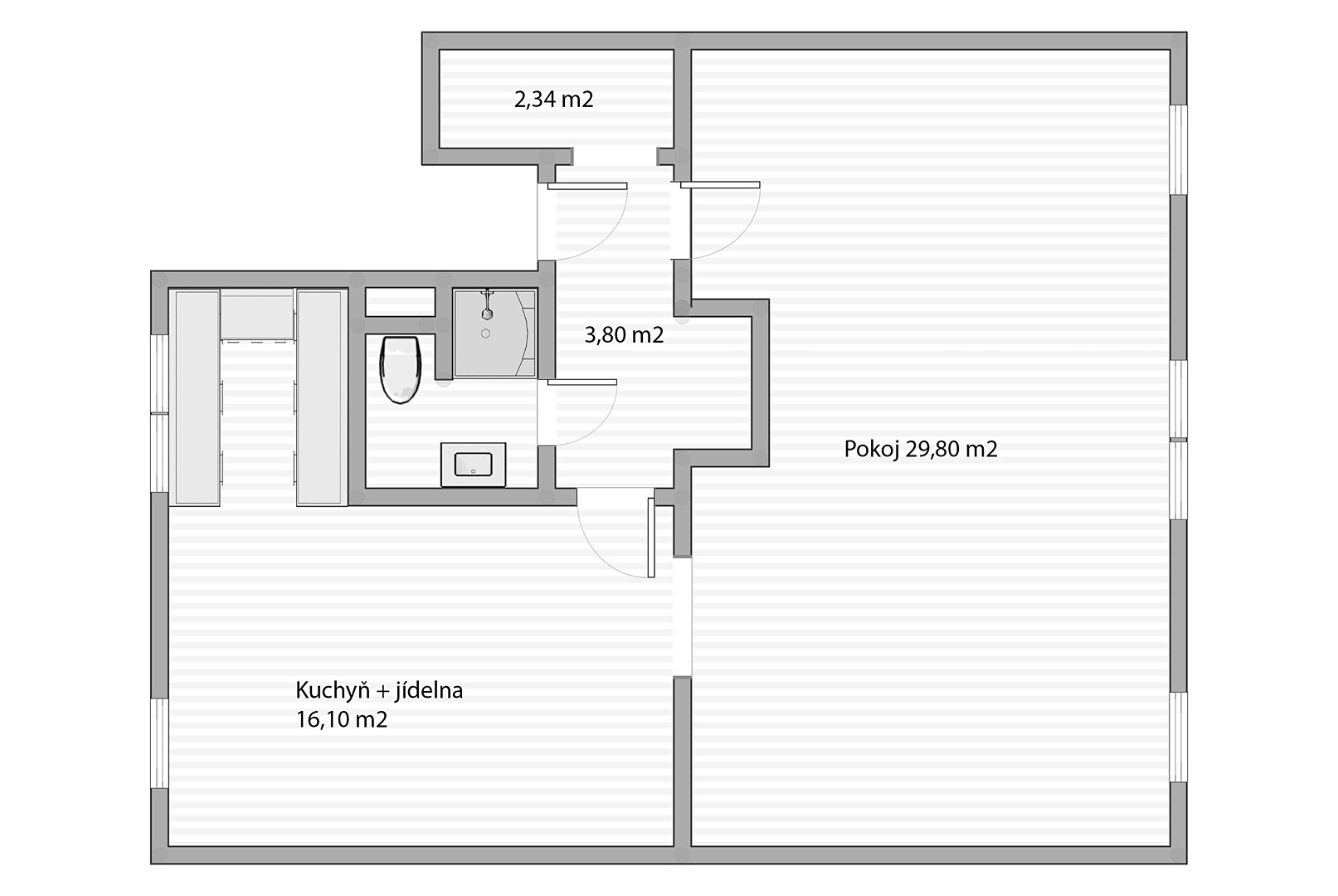 Pronájem bytu 1+1 53 m² (Podkrovní), K lipám, Praha - Střížkov