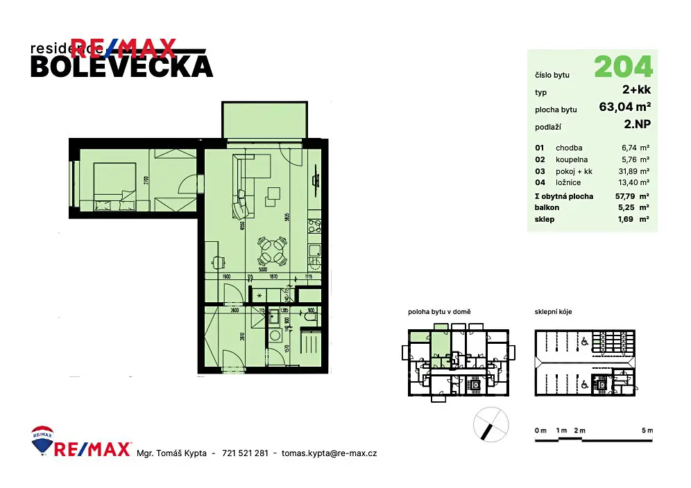 Pronájem bytu 2+kk 63 m², Bolevecká, Plzeň - Severní Předměstí