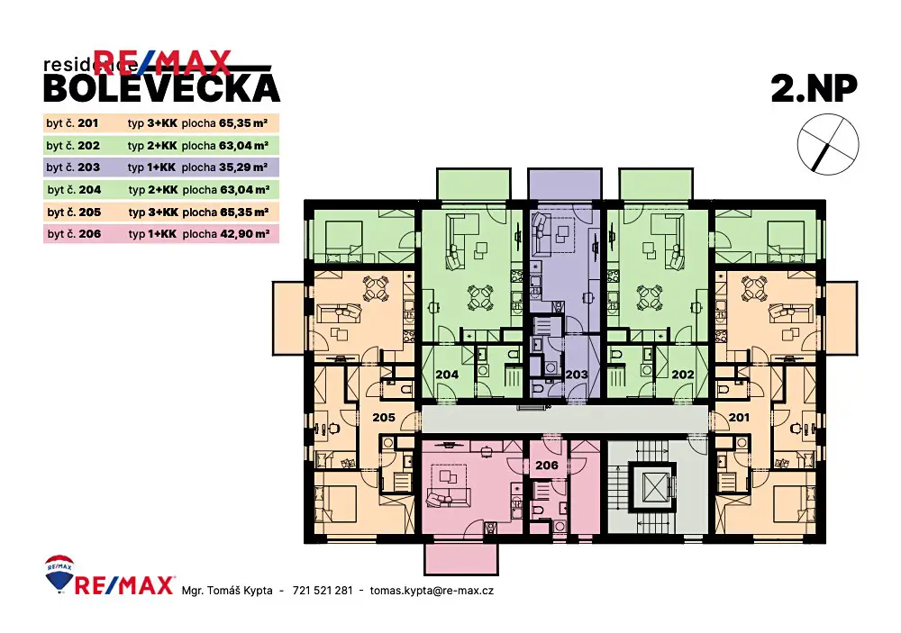 Pronájem bytu 2+kk 63 m², Bolevecká, Plzeň - Severní Předměstí