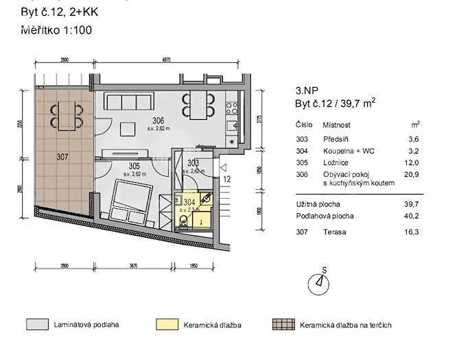 Prodej bytu 2+kk 60 m², Šlapanice, okres Brno-venkov