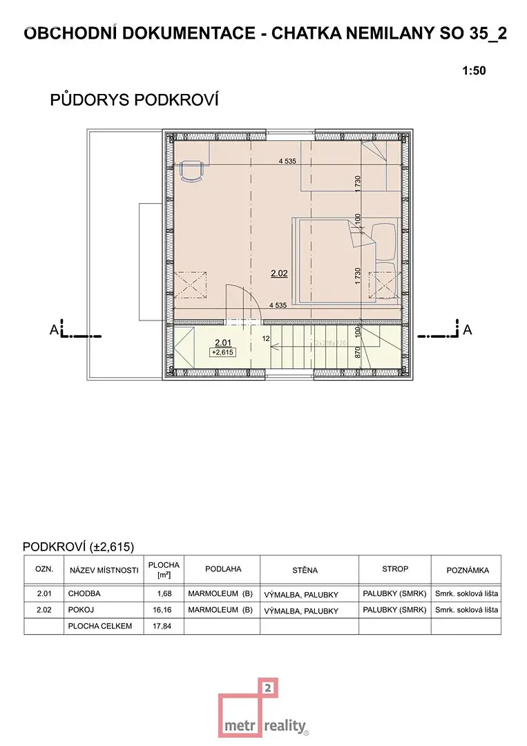 Prodej  chaty 39 m², pozemek 510 m², Olomouc - Nemilany, okres Olomouc