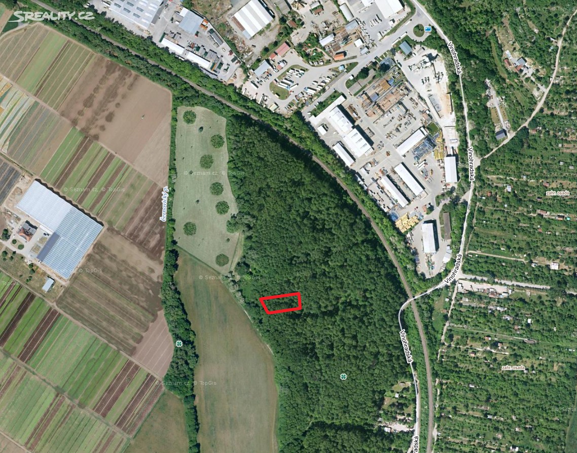 Prodej  lesa 582 m², Brno - Brněnské Ivanovice, okres Brno-město