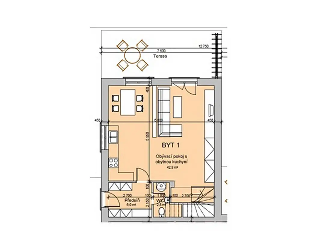 Prodej bytu 4+1 108 m² (Mezonet), Jesenice - Osnice, okres Praha-západ