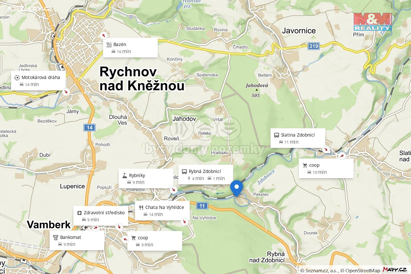 Prodej  chaty 25 m², pozemek 25 m², Vamberk - Peklo, okres Rychnov nad Kněžnou