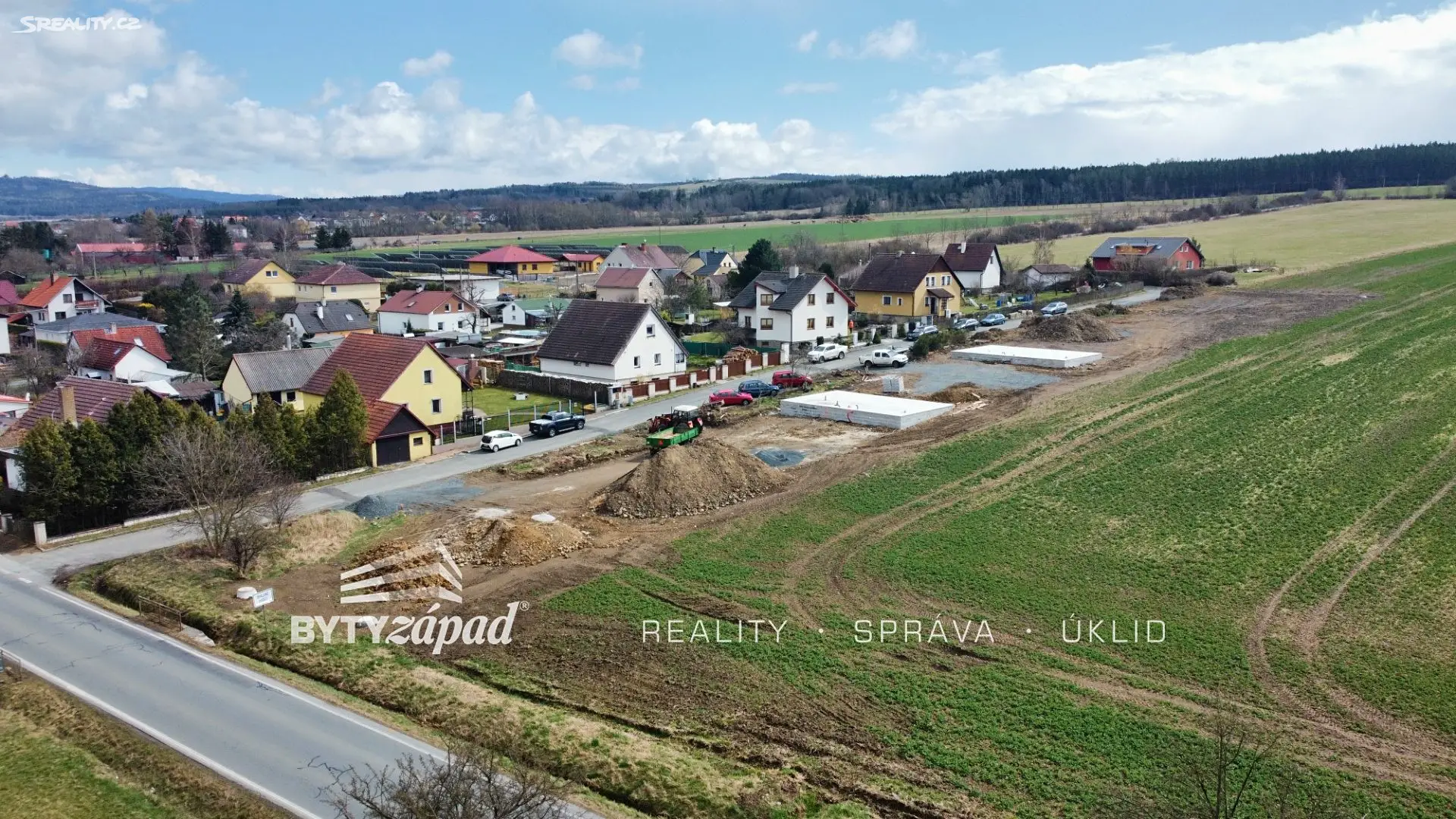 Prodej  stavebního pozemku 601 m², Spálené Poříčí, okres Plzeň-jih