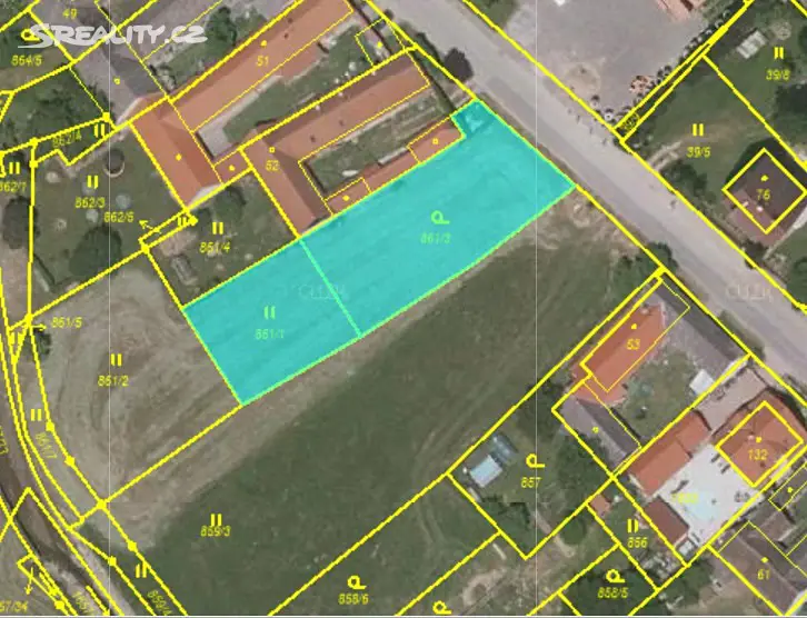 Prodej  stavebního pozemku 1 165 m², Vlastiboř, okres Tábor