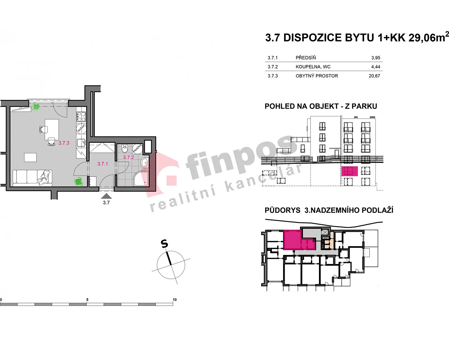 Pronájem bytu 1+kk 29 m², Plzeňská, Praha 5 - Smíchov