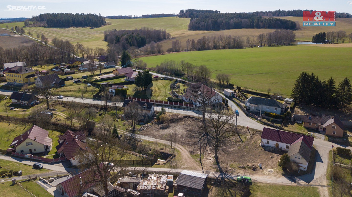 Prodej  stavebního pozemku 1 294 m², Lodhéřov, okres Jindřichův Hradec