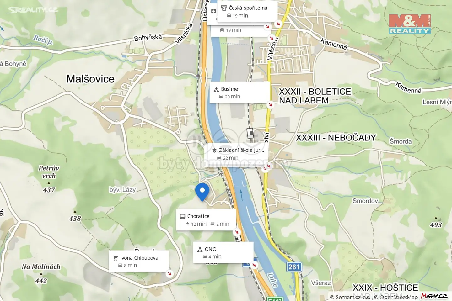 Prodej  stavebního pozemku 1 919 m², Malšovice - Choratice, okres Děčín