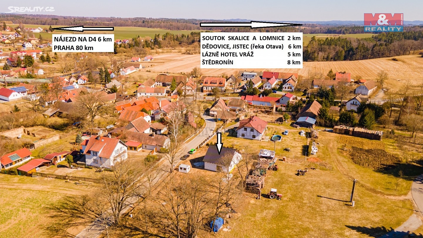 Prodej  stavebního pozemku 1 370 m², Ostrovec - Dolní Ostrovec, okres Písek