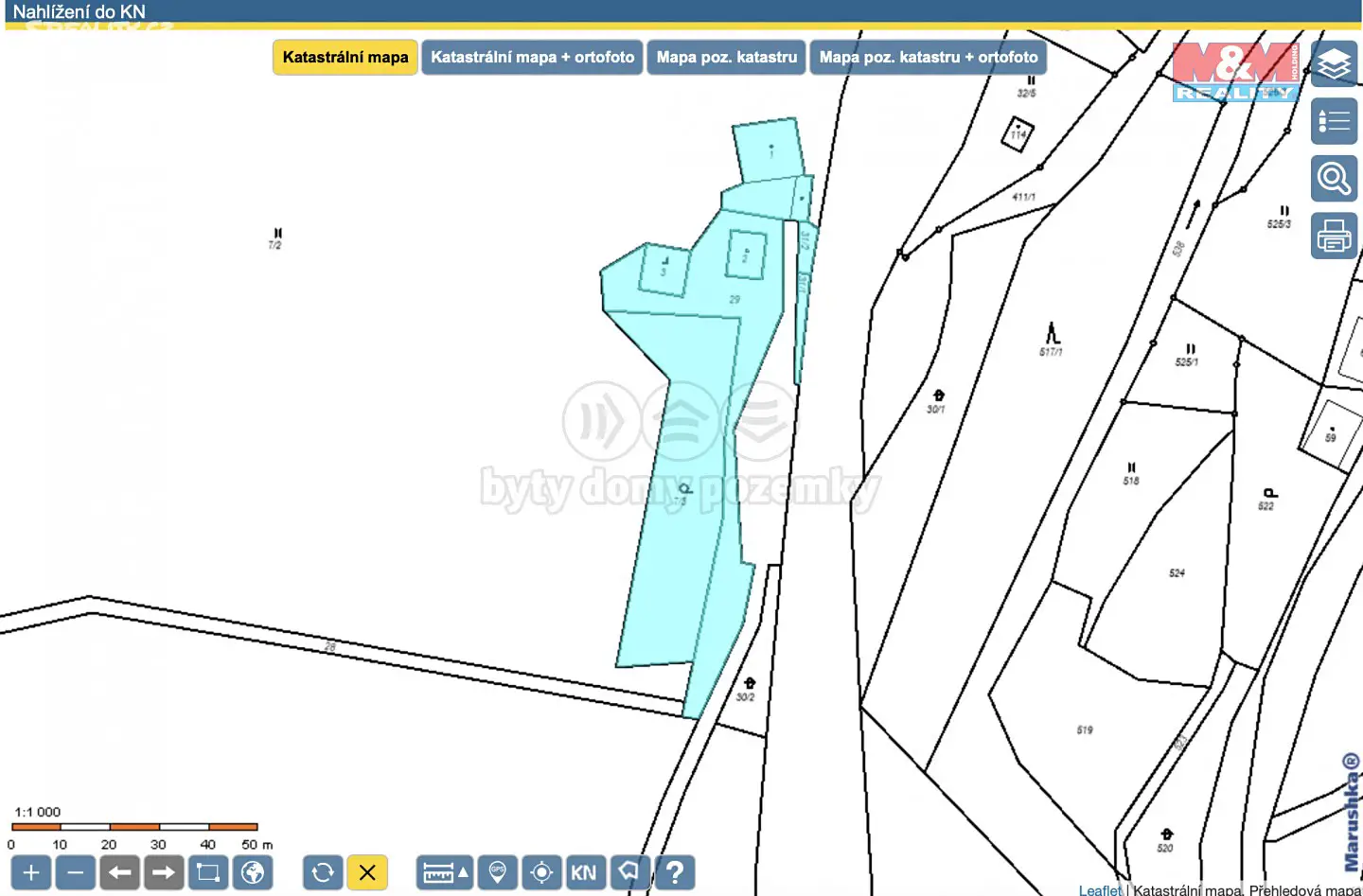 Prodej  stavebního pozemku 2 463 m², Loket - Údolí, okres Sokolov