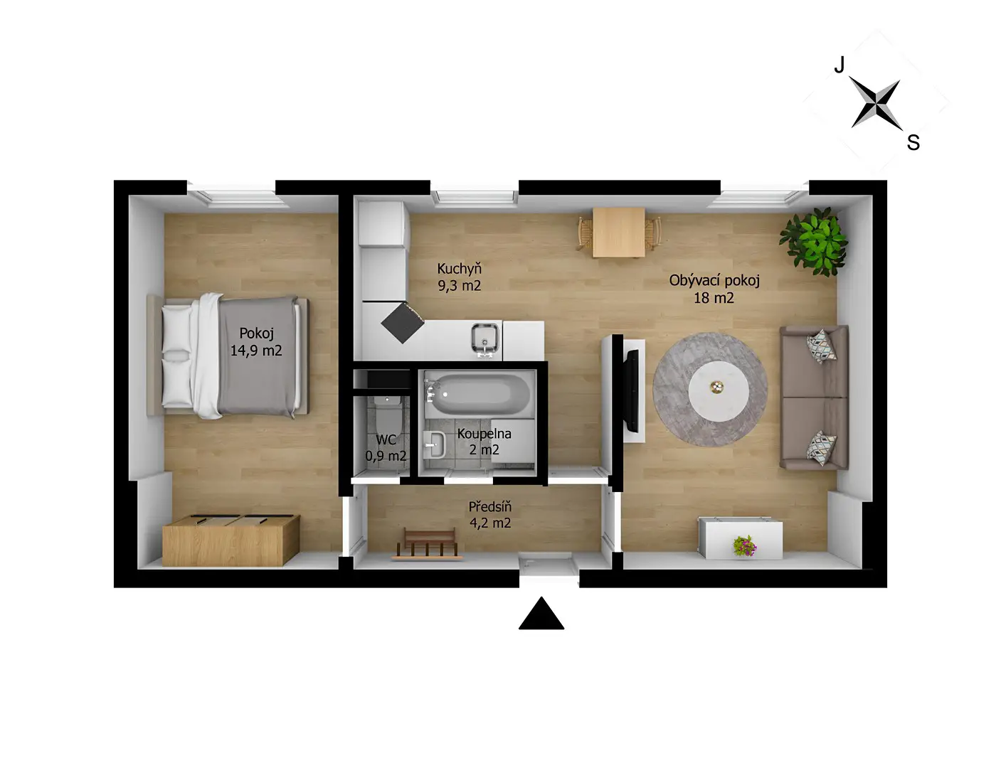 Pronájem bytu 2+1 53 m², Dukelská, Mělník