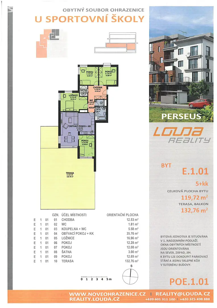Prodej bytu 5+kk 252 m², U Sportovní školy, Pardubice