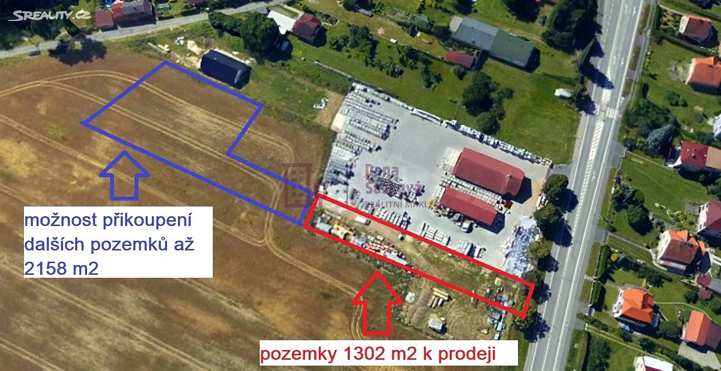 Prodej  komerčního pozemku 1 302 m², Klenovice, okres Tábor