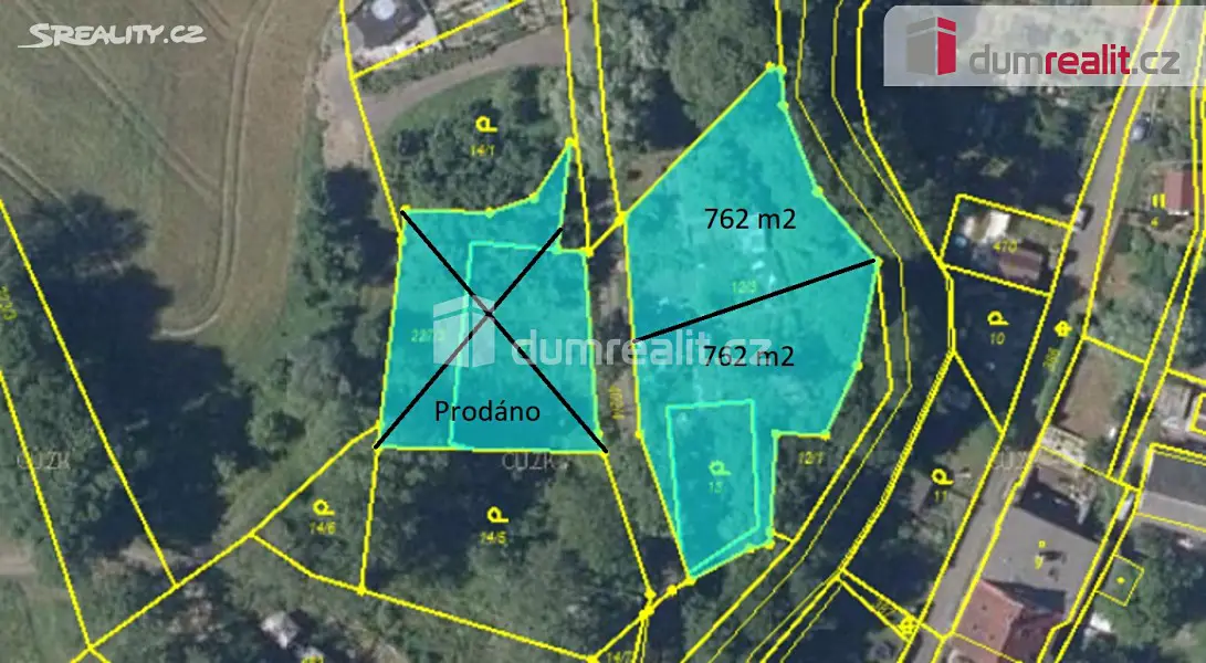 Prodej  stavebního pozemku 762 m², Ostrov - Dolní Žďár, okres Karlovy Vary