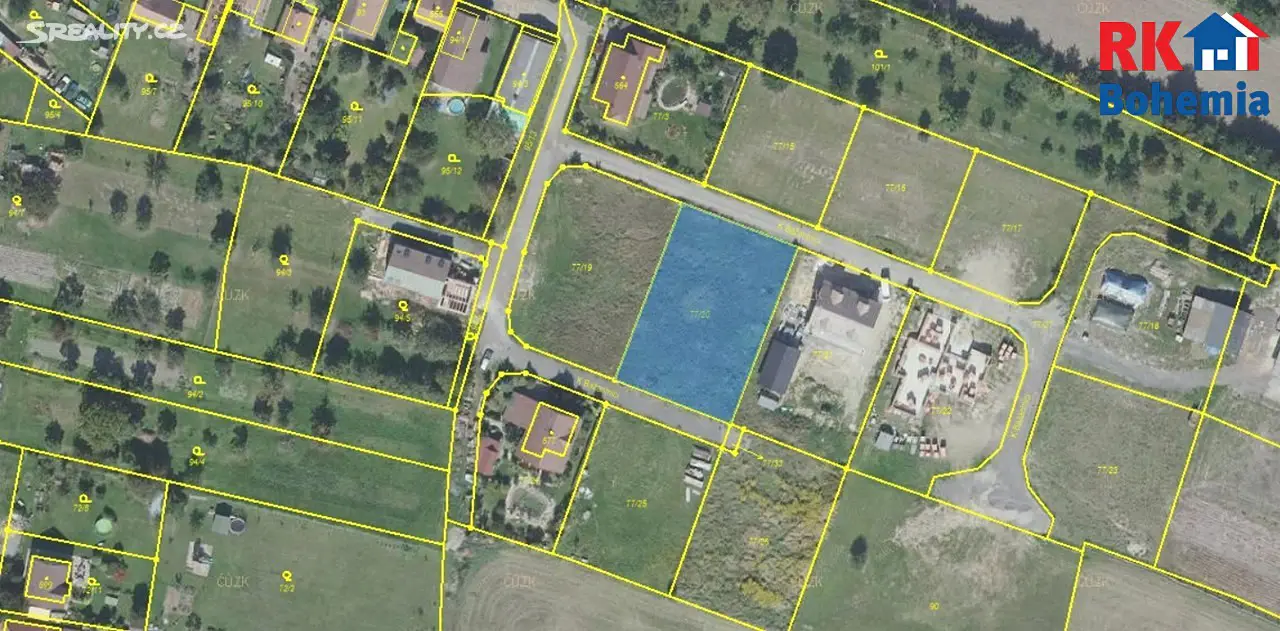 Prodej  stavebního pozemku 1 309 m², K Bažantnici, Loučeň - Patřín