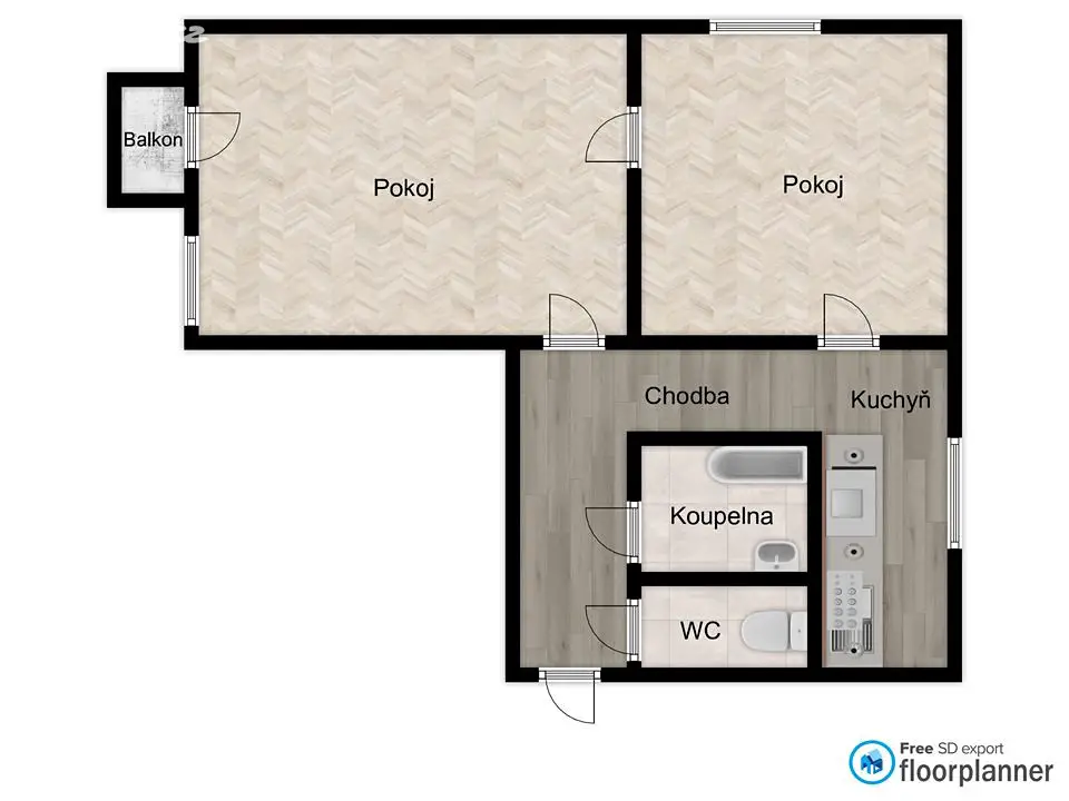 Prodej bytu 2+1 54 m², Bratří Čapků, Příbram - Příbram VII
