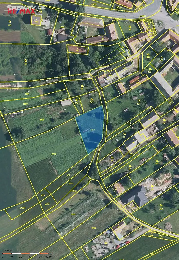 Prodej  stavebního pozemku 4 479 m², Březí, okres Žďár nad Sázavou