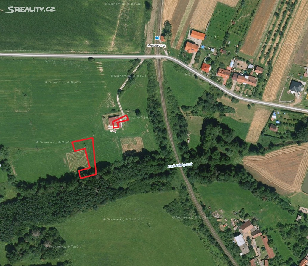 Prodej  stavebního pozemku 1 497 m², Hvězdoňovice, okres Třebíč