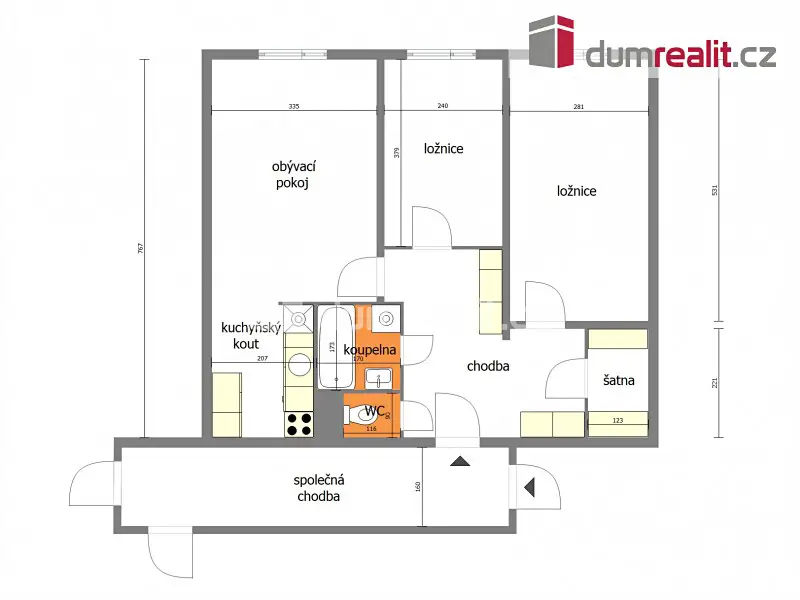 Prodej bytu 3+kk 64 m², Jezdecká, Mělník