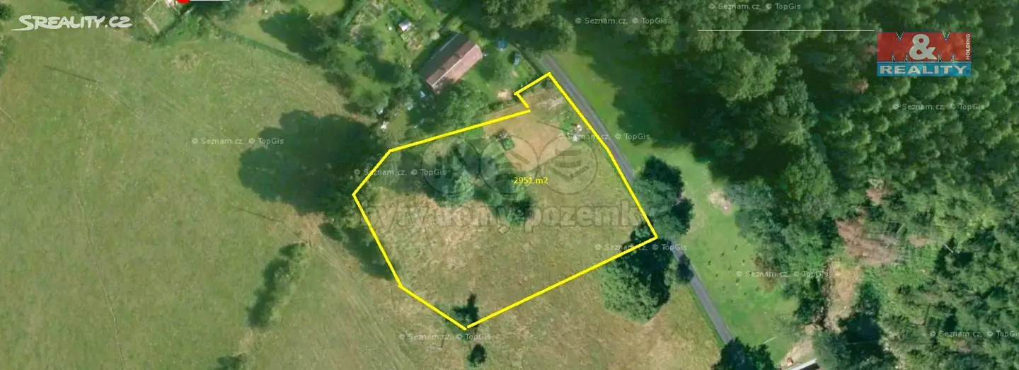 Prodej  stavebního pozemku 2 951 m², Hošťálkovy, okres Bruntál