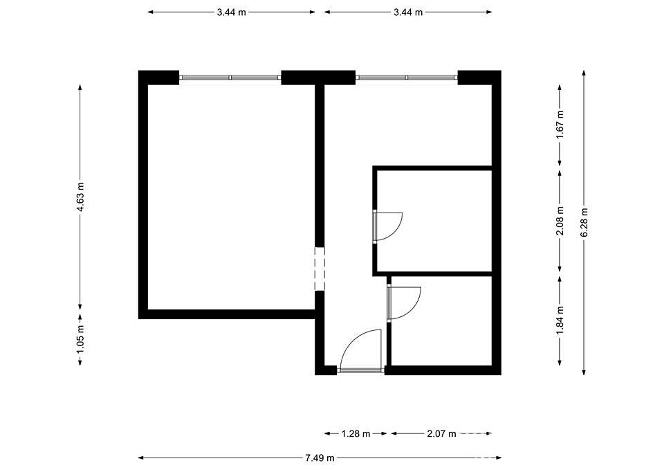 Pronájem bytu 1+1 37 m², Svitavská, Svitavy - Lány