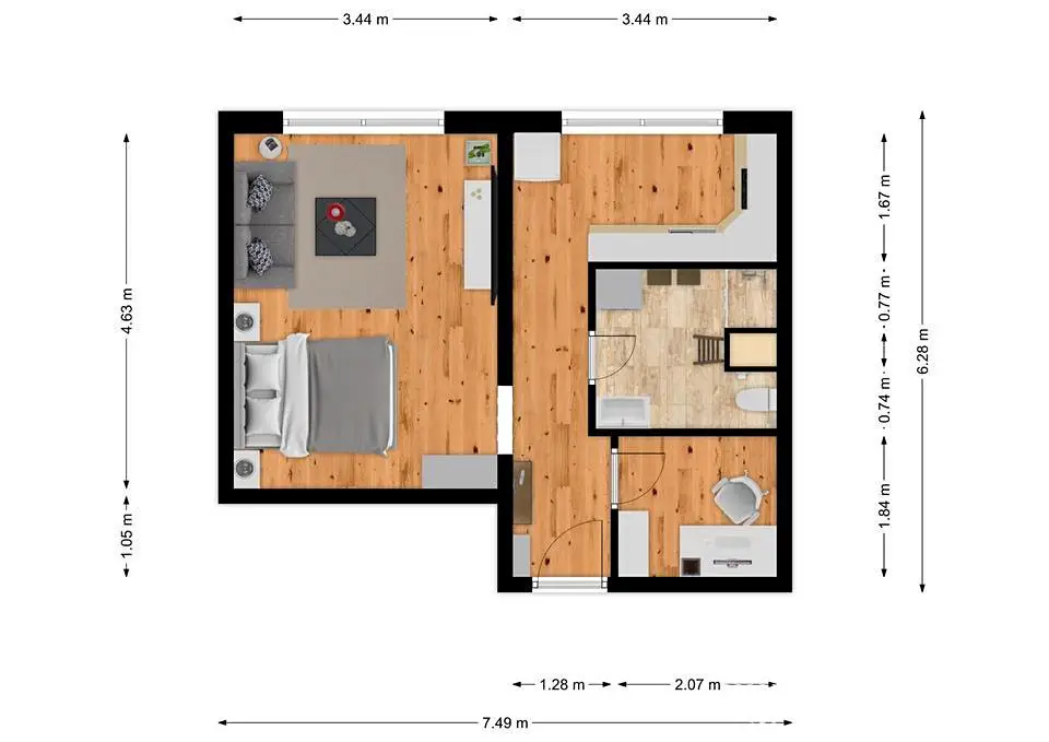 Pronájem bytu 1+1 37 m², Svitavská, Svitavy - Lány
