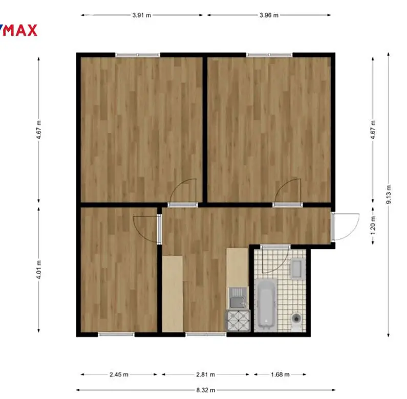 Pronájem bytu 3+kk 68 m², Na Kocandě, Litoměřice - Předměstí